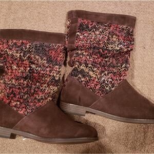 NWT Toms sweater mid-calf boots sz 8, brown